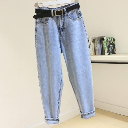 2020 New Womens Clothing Jeans Washed Closing Cowboy Pants Femlae Fashion Causal Straight Denim Slim Basic Trousers E310