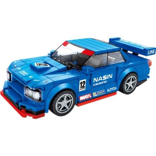 2021 NEW Serise GT-R R34 Famous Supercar Speed Champions Race Car Sports Building Blocks Bricks Sets Kit Model