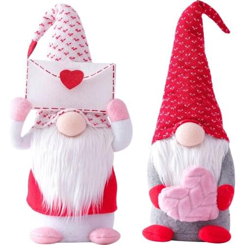 Valentines Day Pendant Bedroom Living Room Desktop Decoration Standing Post Figurines Miniatures Cartoon Diy Gifts 2021 Crafts