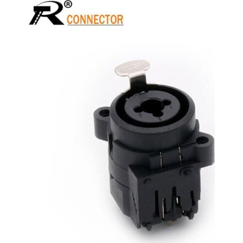 1pc 7PIN Straight XLR Connector Dual Function 3Pin XLR Female Jack Socket Panel Mount + Audio Jack 6.35mm Female Jack