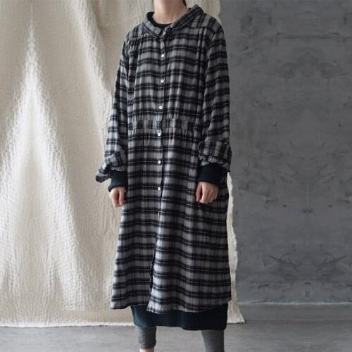 Модные платья в клетку SCUWLINEN China At AliExpress