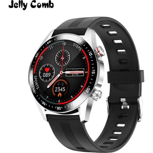 Jelly Comb Bluetooth Call Smart Watch Men Music SmartWatch Full Touch Round Screen Sport Fitness Tracker Bracelet Smart Clock