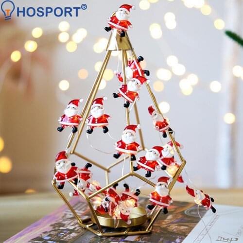 LED Santa Claus Snowman Star Snowflake Fairy String Lights Christmas Tree home Party Holiday Lamp Christmas Decoration