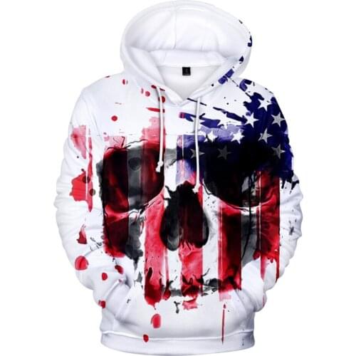 Skull Eagle USA National Flag 3D Print Hoodie Men Women Fashion Harajuku Hoodies Sweatshirt Long Sleeve Jacket Coat 6XL Clothes