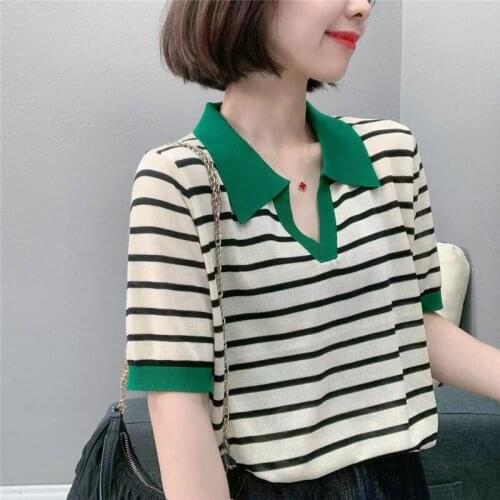 Hall 1 ranked no. 1) not make web celebrity figure square collar short sleeve turtleneck knitted T-shirt [2001] 31