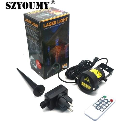 SZYOUMY Premium Outdoor Garden Decoration Waterproof IP65 Christmas Laser Spotlight Light Star Projector Showers With Remote