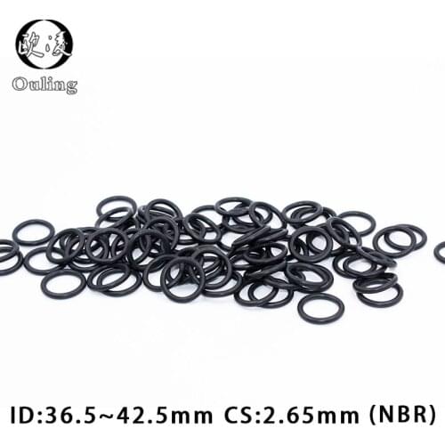 20PCS/lot Rubber Ring NBR Sealing O-Ring 2.65mm Thickness ID36.5/37.5/38.7/40/41.2/42.5mm Nitrile O Ring Seal Gasket Ring Washer