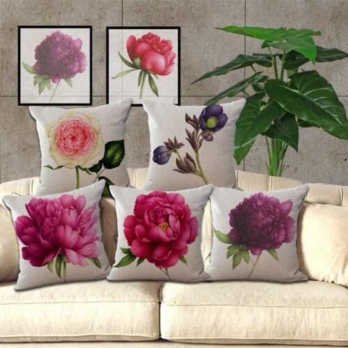 High Quality 1 piece Elegant Floral Rose Pattern Seat hug pillow cover Decorative Home Chair Throw Pillows Case 45*45cm P1001