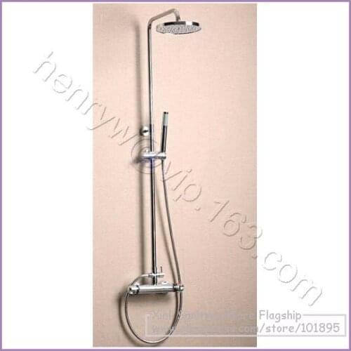 X9022SS3 - Luxury High Quality Wall Mounted Chrome Color Brass Head Rain Shower Set with Thermostatic Mixer