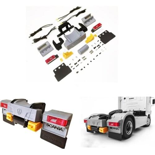 Rc Truck Tamiya Scania Tractor Rear Bumper + Tail Lights + Mud Guard Sets For 1:14 Radio Control Toys Hobby SCANIA R470 R620 Diy