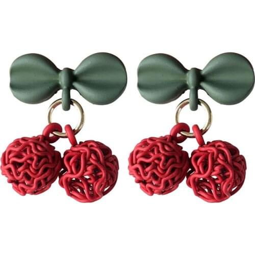 Women Little Cherry Earrings Girl Party Anniversary Gift Ear Studs Female Wedding Jewelry
