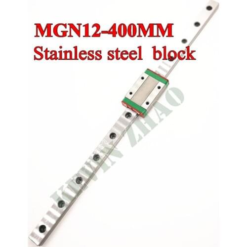 12mm Linear Guide MGN12 L= 400mm linear rail way + MGN12C or MGN12H Long linear carriage for CNC X Y Z Axis