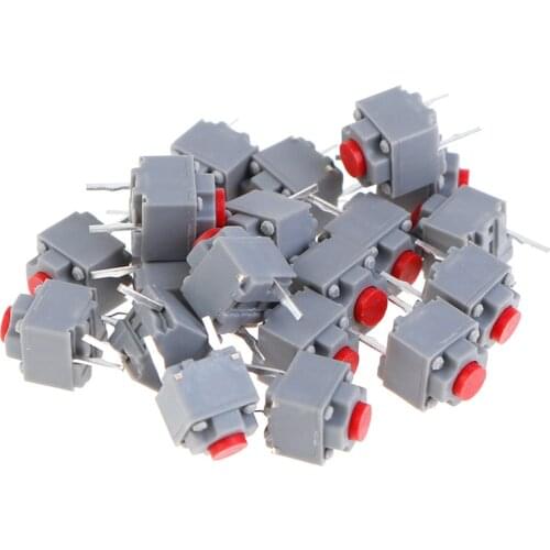 20pcs/lot Mute Button 6*6*7.3 Silent Switch Wireless Wired Mouse Button Micro Switch