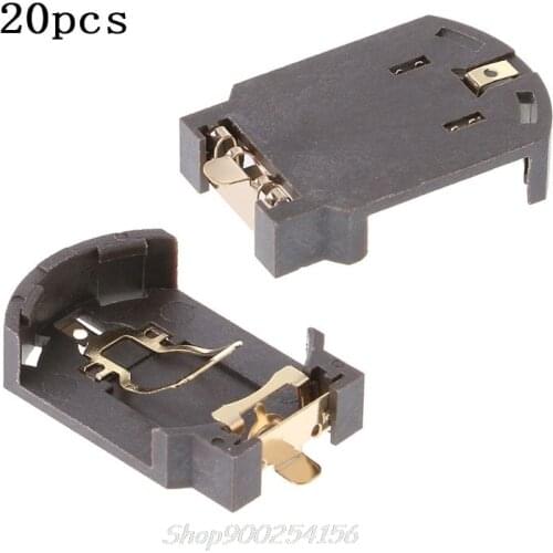 20pcs Plastic Housing CR2032 SMD Button Cell Battery Socket Holder Socket Case S26 20 Dropshipping