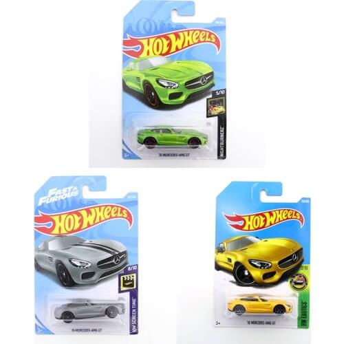2018 Original Hot Wheels Mini Alloy Coupe 15 MERCEDES-AMG GT 1/64 Metal Diecast Model Car Kids Toys Gift