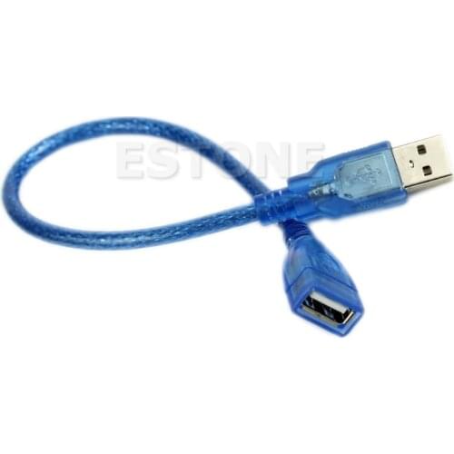 23cm Short USB 2.0 A Female To A Male Extension Cable Cord Blue Dropshipping