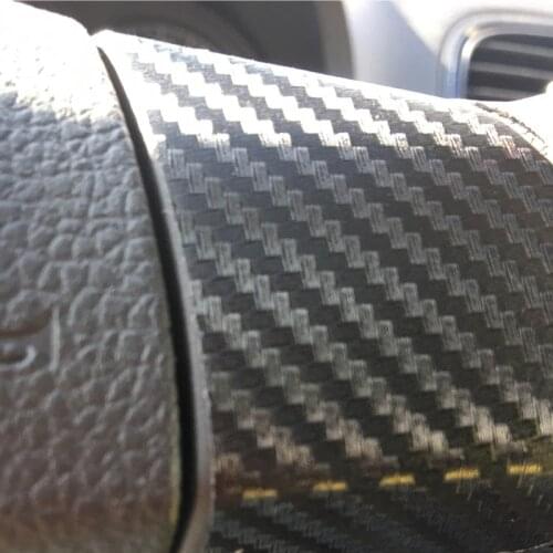 3D Carbon Fiber Steering Wheel Sticker 3D For Volkswagen VW GOLF 6 POLO JETTA MK5 MK6 Camera Bora Touran Tiguan For Car Styling