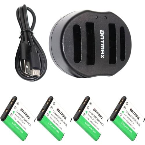 4Pcs EN-EL19 EN EL19 ENEL19 Batteriess & USB Dual Cahrger for Nikon S2500 S100 S2600 S3100 S3200 S3300 S4100 S4200 S4300 S6600