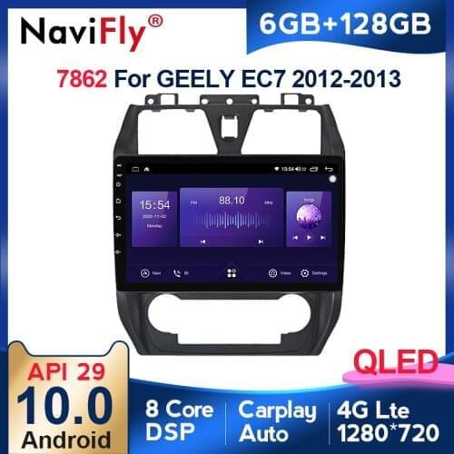 6G +128G QLED Carplay Android 10 Car DVD Player GPS Navigation Multimedia Car Radio For GEELY Emgrand EC7 2012 2013 Car Stereo