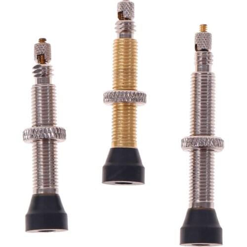Bicycle Tubeless Tire Valve 48/60mm Alloy Stem Brass Core For Mountain Road Bike Mountain Road Bike Tubeless Valve