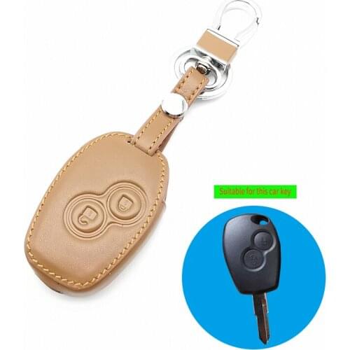 Genuine Leather Key Case For Renault Laguna Megane Modus Duster DACIA Sandero Logan Fluence Clio Kango For Niaan Almera For Opel