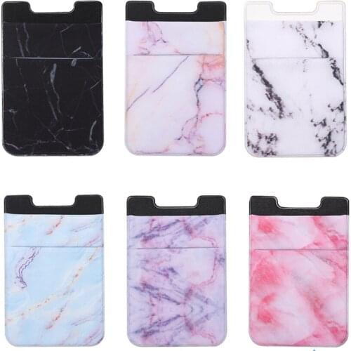 1PC Elastic Cellphone Pocket Wallet Credit ID Card Holder Stick-on Mobile Phone Wallet Fashion Adhesive Pocket Sticker