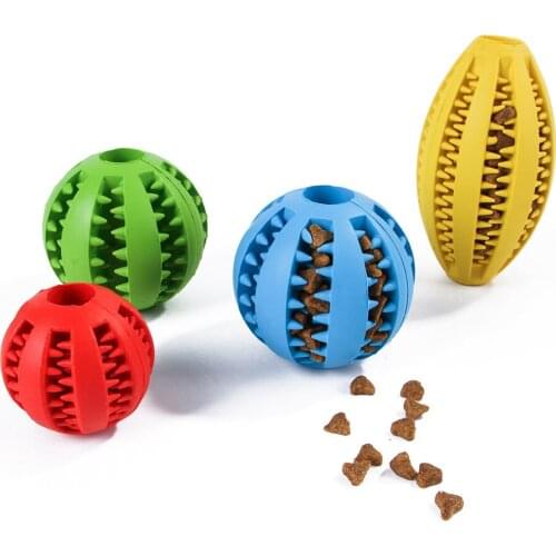 Pet Dog Toys Stretch Rubber Leaking Ball Pet Cat Dog Interactive Toy Pet Cat Dog Chew Toys Tooth Cleaning Balls puppy toys
