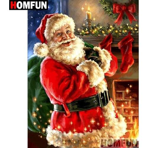 HOMFUN Full Square/Round Drill 5D DIY Diamond Painting "Santa Claus" 3D Embroidery Cross Stitch 5D Home Decor Gift A15078