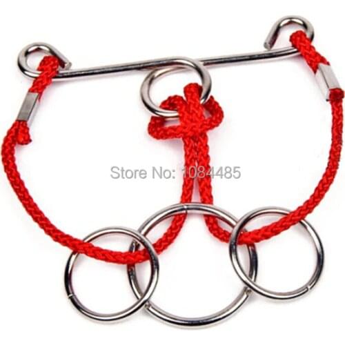 Classic Metal Wire Rope Ring Puzzle IQ Brain Teaser Magic Game Puzzles for Adults Children