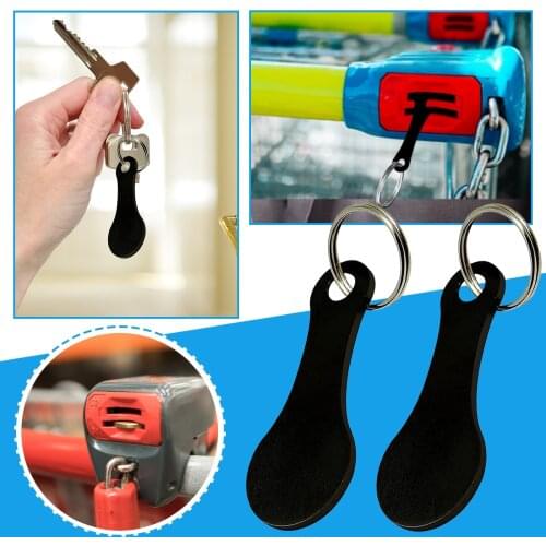 Two-Piece Metal Aluminum Alloy Key Ring Shopping Trolley Tokens Decoration Creative Multi-Function Keyring Small And Portable
