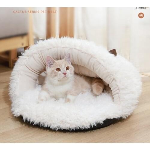 Enclosed Deep sleep comfort in winter cat bed little mat basket for cats house products pets