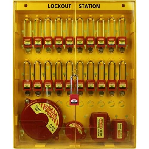 Lockey New Upgrade PC Wall Mounted Industrial Safety Combined Lockout Station with Cover LS13
