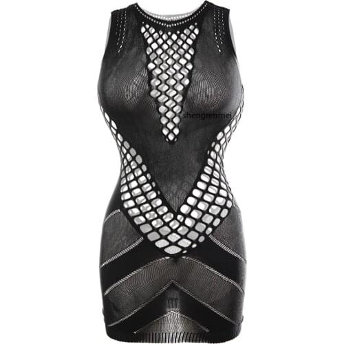 Newest Gay Babydolls Men Sleeveless Chemises Geometric Pattern Sleepwear Handsome Man lingerie Adult Funny Nightwear Mini Dress