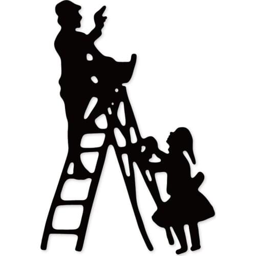 New Men and Women Ladder Frame Metal Cutting Dies Stencil for DIY Scrapbooking Photo Album Paper Card Decorative Craft Die cuts