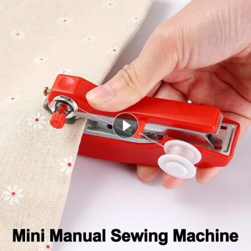 Portable Mini Manual Sewing Machine Simple Operation Sewing Tools Sewing Cloth Fabric Handy Needlework Tools Sewing Machines