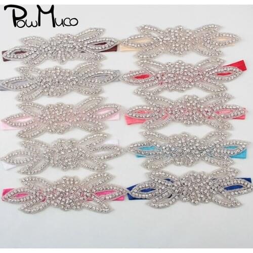 Powmuco Baby Girls Solid Color Elastic Headband Infant Fashion Geometric Rhinestone Hairband Clothing Decoration Kids Headwear