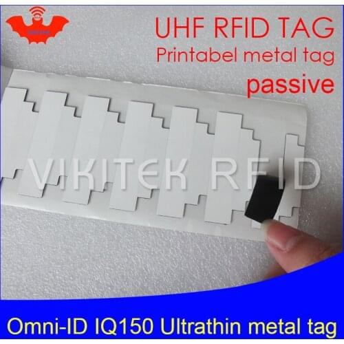 UHF RFID anti-metal tag omni-ID IQ150 IQ 150 915mhz 868mhz Impinj Monza R6 EPCC1G2 6C printable passive RFID Synthetic Label