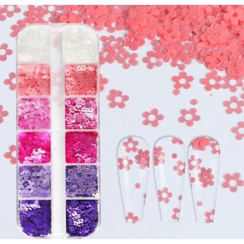 Mixed Nail Sequins Spring Butterfly Flowers Shape Glitter Flakes For DIY Manicure Gel Polish Nail Art Decorations Accessories