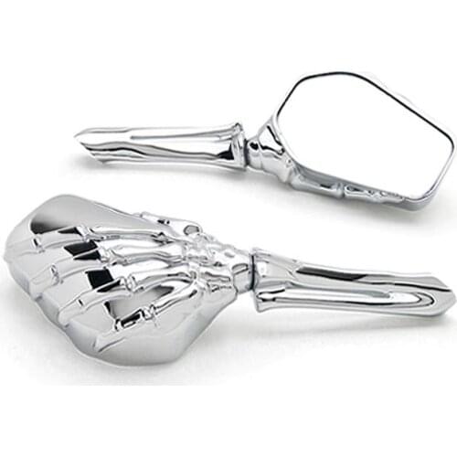Brand new Chrome Custom Motorcycle Skeleton Mirrors For Suzuki Boulevard C109R C50 C90