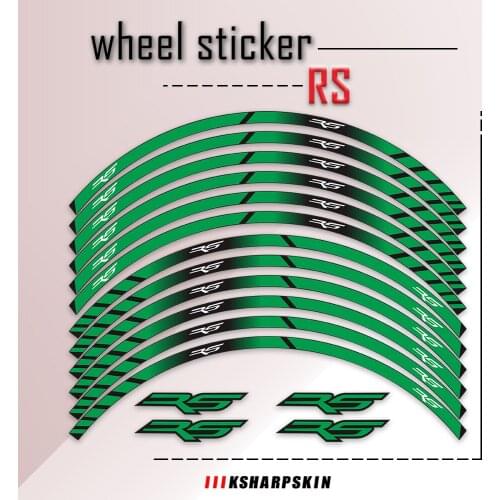 12 Strips Stickers Motorcycle Reflective Sticker Fashion Tire Decal Super Mucous Membrane Decals For APRILIA RS RS125 50 250