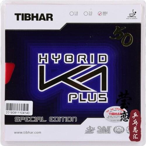 Tibhar hybrid K1 plus special edition table tennis rubber sticky rubber fast attack with loop for ping pong game