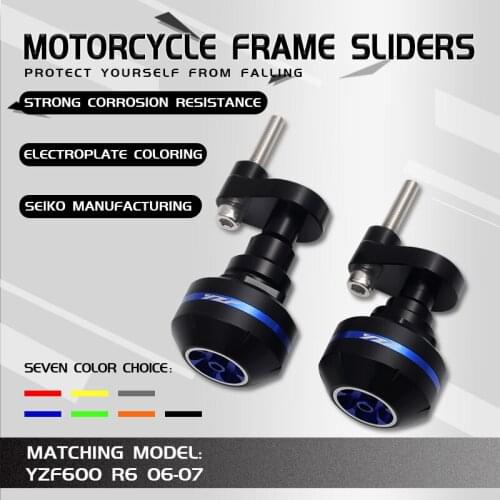 Motorcycle CNC Crash Pad Frame Slider Protection Guard For YZF600 YZF 600 R6 YZFR6 YZF-R6 2006-2007 06 07