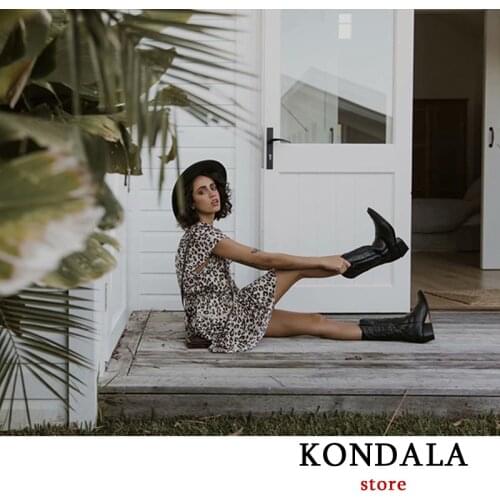 Women dress sexy leopard print vintage bow tie mini dress za 2020 fashion V neck short sleeve dresses female vestidos