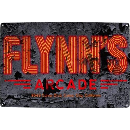 Pozino Metal Sign Flynns Distressed Arcade Vintage Tin Sign Valentines Day Valentines Day Lincoln Birthday Best Gifts for