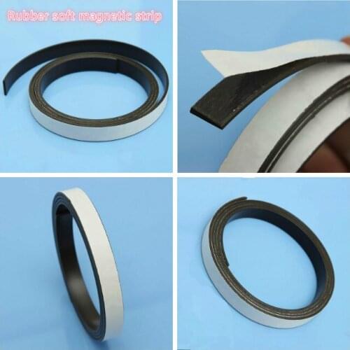 1M Self Adhesive Flexible Soft Magnet Magnetic Strip Rubber Magnets Tape for Crafts, use ofoffice, home, school,15mm*1mm
