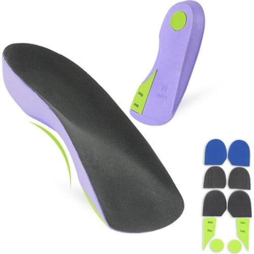 1Pair EVA Skid Flat Foot Inside And Outside Eight-character Arch Support Movement Half Pad