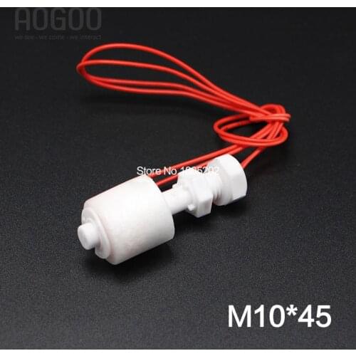 10Pcs/lot M10*45mm 220V Water Level Liquid Sensor Mini Type Poly Propy Float Switch Light EP4510 2A1
