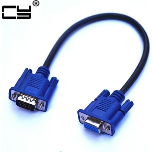 25cm/10" HD15Pin VGA D-Sub Short Video Cable Cord Male to Male M/F Male to male and Female to Female cable 25cm for Monitor