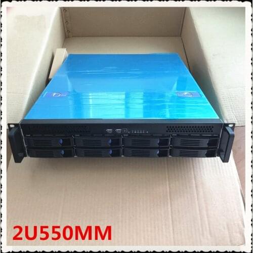 2U550MM 8 HDD plate hot plug server computer case 550MM rack server short design Chassis