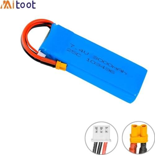 Rc Lipo Battery 7.4V 3000mAH 35C 2S Lipo Battery Upgraded Battery For MJX B6 B8 Bugs 6 RC Quadcopter